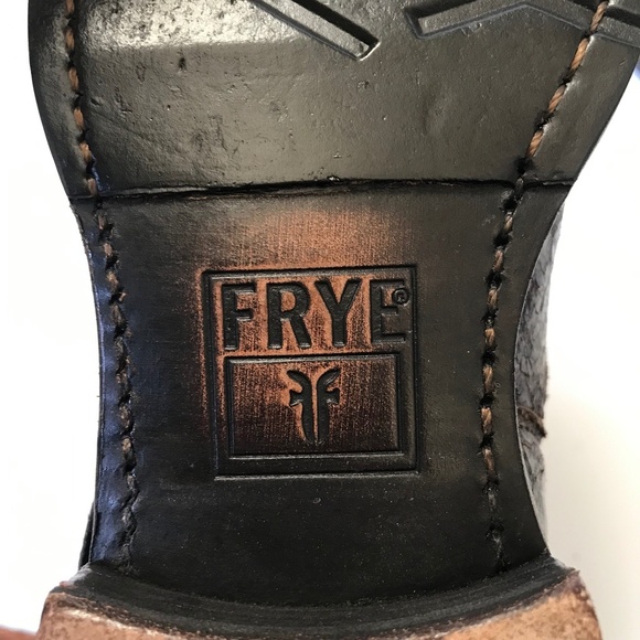 Frye Veronica Harness Distressed Boots Womens 7 Brown Leather Buckle Short Boho - Picture 9 of 11